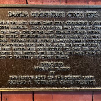 Samoa Cookhouse - The history - American Near Me - Samoa, California