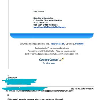 Columbia Charlotte Shuttle - The crazy convo, part 2 - Airport Shuttles Near Me