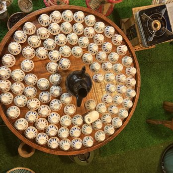 Bahel Ethiopian Mart And Dining - Tea ceremony set up - Ethiopian Near Me - Houston, Texas