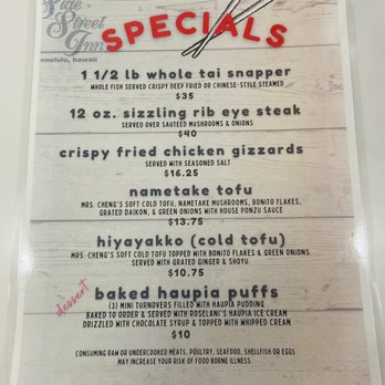 Side Street Inn - Menu - Sports Bars Near Me - Honolulu, Hawaii Side Street Inn - Menu - Sports Bars Near Me - Honolulu, Hawaii