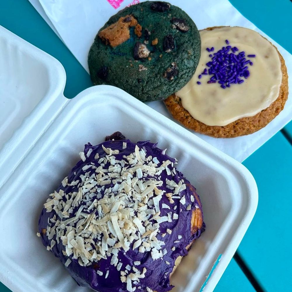 HiFi Cookies - Ube messy bun - Desserts Near Me - Nashville, Tennessee HiFi Cookies - Ube messy bun - Desserts Near Me - Nashville, Tennessee