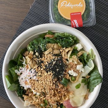Pokeworks - Poke Bowl - Large (3 Proteins) $14.50. Side Side of Seaweed Salad $2.50 - Poke Near Me - Irvine, California Pokeworks - Poke Bowl - Large (3 Proteins) $14.50. Side Side of Seaweed Salad $2.50 - Poke Near Me - Irvine, California