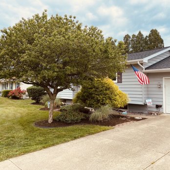 Elegant Landscaping - Pulled two old mangy bushes cleaned up with triple ground brown mulch. - Landscaping Near Me - Erie, Pennsylvania Elegant Landscaping - Pulled two old mangy bushes cleaned up with triple ground brown mulch. - Landscaping Near Me - Erie, Pennsylvania