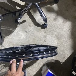 Collins Powersports - If you look closely you'll see the rim is bent and bead area is bulged.