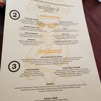 Fuego - Brunch menu March 2018 - Mexican Near Me - Long Beach, California