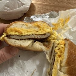 Sausage, egg, and cheese