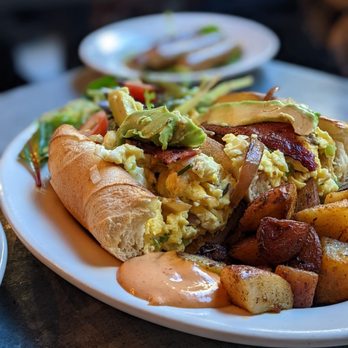 Cafe Bonjour - Signature scramble sandwich - Breakfast & Brunch Near Me - Boston, Massachusetts Cafe Bonjour - Signature scramble sandwich - Breakfast & Brunch Near Me - Boston, Massachusetts