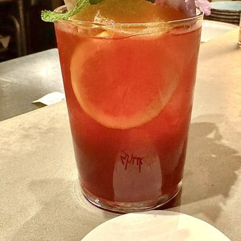 Shukette - Pomegranate Ginger Lemon drink - Middle Eastern Near Me - New York, New York Shukette - Pomegranate Ginger Lemon drink - Middle Eastern Near Me - New York, New York