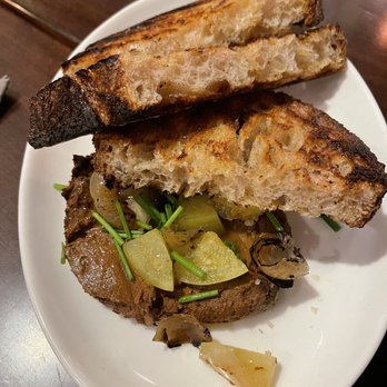 Ember & Ash - Dirty Mole. chicken liver, pickled tomatillo, sourdough - New American Near Me - Philadelphia, Pennsylvania Ember & Ash - Dirty Mole. chicken liver, pickled tomatillo, sourdough - New American Near Me - Philadelphia, Pennsylvania