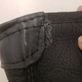 The Cobblers - Worst stitch job I've seen in my life plus look at the glue residue - Shoe Stores Near Me - Hayward, California