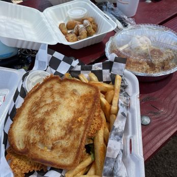 Peach Pit Bistro - farm girl sandwich, sweet corn, fried green peaches, peach pie, peach shake - Desserts Near Me - Laveen Village, Arizona Peach Pit Bistro - farm girl sandwich, sweet corn, fried green peaches, peach pie, peach shake - Desserts Near Me - Laveen Village, Arizona