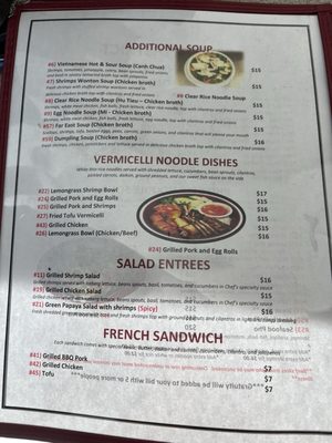 Menu photo 1 Saigon District Pho and Boba Scottsdale, AZ