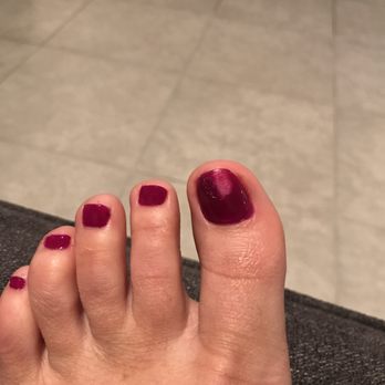 Nail Time Town Center - Huge smudge despite allowing an hour to dry. Polish must have been bad - Nail Salons Near Me - Jacksonville, Florida