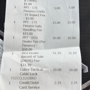 Cobra Tactical - Receipt/proof - Guns & Ammo Near Me - Valencia, California Cobra Tactical - Receipt/proof - Guns & Ammo Near Me - Valencia, California
