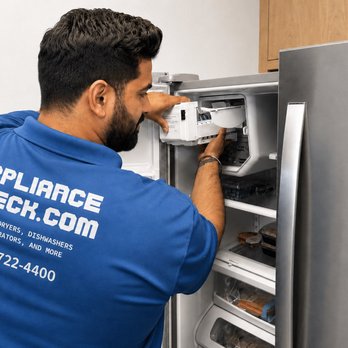 ApplianceCheck - Refrigerator technician repair ice maker. - Appliances & Repair Near Me ApplianceCheck - Refrigerator technician repair ice maker. - Appliances & Repair Near Me