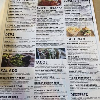 Big Kahuna - Food menu as of 10/1/20 - American Near Me - Atlanta, Georgia
