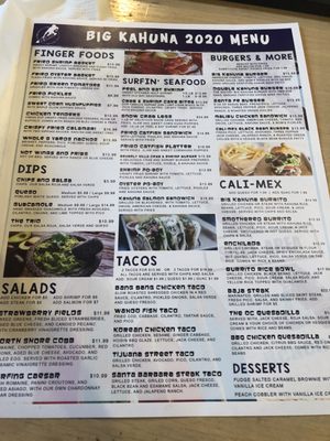 Menu photo 4 Big Kahuna Atlanta, GA