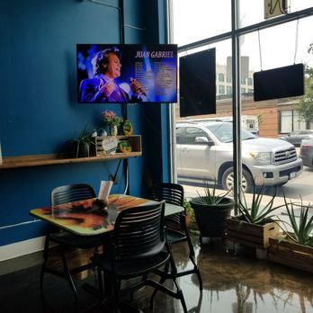 Healthy and Simple - a television in a restaurant - Juice Bars & Smoothies Near Me - Chicago, Illinois