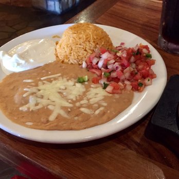 Casa Real Cantina & Grill - Side of rice and beans that come with fajitas - Bars Near Me - Springfield, Illinois