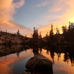 Tahoe Adventure Company - Backpacking, Alpine lake reflection