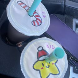 Wild Moon Boba & Bowls - A white chocolate boba and a curious George boba