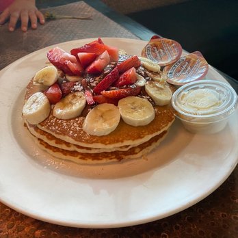 PJ's Pancake House - Strawberry, Banana & Nutella Pancakes - American Near Me - West Windsor, New Jersey PJ's Pancake House - Strawberry, Banana & Nutella Pancakes - American Near Me - West Windsor, New Jersey