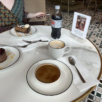 Benne’s - chocolate mousse cake with raspberry, espresso crème brûlée, peanut butter pie and cappuccino. - Desserts Near Me - Charleston, South Carolina