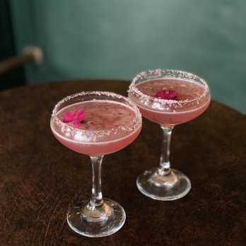 Richards' Goat Tavern & Tea Room - wo pink cocktails - Tea Rooms Near Me - Arcata, California