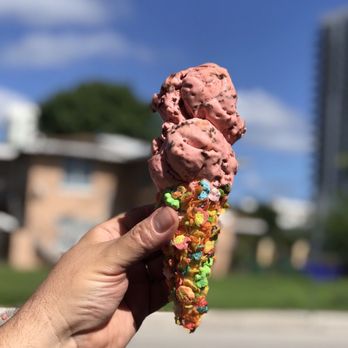 Midtown Creamery - Fruity Pebbles Cone - Ice Cream & Frozen Yogurt Near Me - Miami Beach, Florida Midtown Creamery - Fruity Pebbles Cone - Ice Cream & Frozen Yogurt Near Me - Miami Beach, Florida