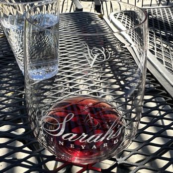 Sarah's Vineyard - Almost empty glass... - Wine Tasting Room Near Me - Gilroy, California