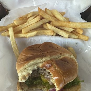 Uptown Comedy Corner - Cheese burger with fries - Comedy Clubs Near Me - Hapeville, Georgia