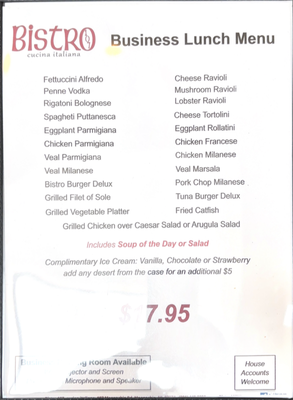Menu photo 3 Bistro 107 Moonachie, NJ