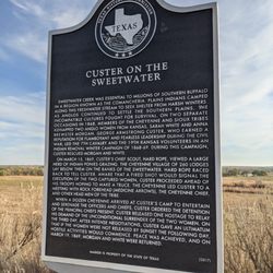 Custer on the Sweetwater Historical Marker - Custer on the Sweetwater Historical Marker, Wheeler TX