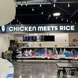 Exterior outside entrance of Chicken Meets Rice - Grand Opening - Fremont, California Exterior outside entrance of Chicken Meets Rice - Grand Opening - Fremont, California