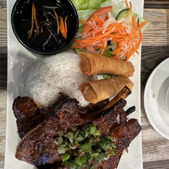 Pho Island - Rice with grilled pork, egg roll - Noodles Near Me - Manteca, California Pho Island - Rice with grilled pork, egg roll - Noodles Near Me - Manteca, California