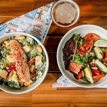 BB's Cajun Cantina - Salmon Caesar and Salmon Grain Bowl - Cajun/Creole Near Me - San Antonio, Texas BB's Cajun Cantina - Salmon Caesar and Salmon Grain Bowl - Cajun/Creole Near Me - San Antonio, Texas