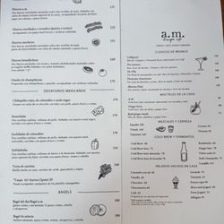 A M. Siempre Café - Menu