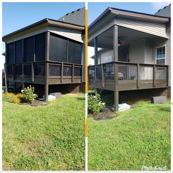 Monster Home Services - Before and after solar screens - Decks & Railing Near Me - Nashville, Tennessee Monster Home Services - Before and after solar screens - Decks & Railing Near Me - Nashville, Tennessee
