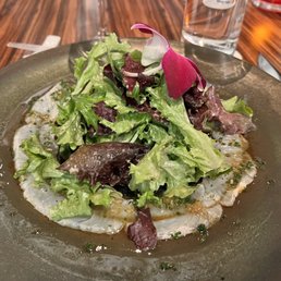 Whitefish carpaccio with hot oil drizzle! Whitefish carpaccio with hot oil drizzle!
