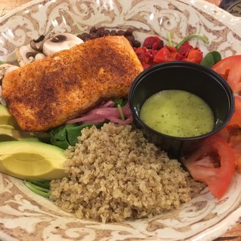 Another Broken Egg Cafe - Salmon Power Bowl breakfast at Another Broken Egg - Cafes Near Me - Atlanta, Georgia