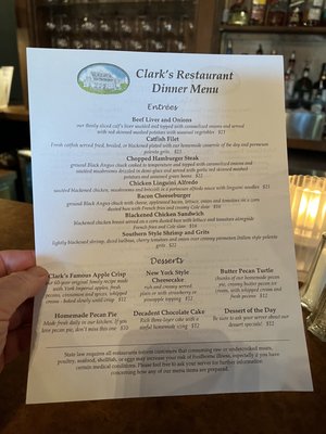 Menu photo 5 Clark's Inn and Restaurant Santee, SC