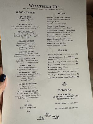 Menu photo 3 Weather Up Brooklyn, NY