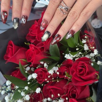 Color Me Nail Spa - grungy gel x size: almond medium - Nail Salons Near Me - Anaheim, California