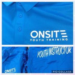 BMB Stitch Factory - Left chest and back screen printing on port authority performance polo shirt