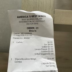 America's Best Wings - Prices