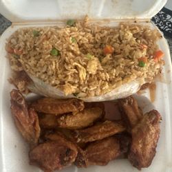 A1 Wings - None hot honey sauce on Shrimp fried rice?! You guys need to improve your reading skills, as understand the note is not a difficult task.