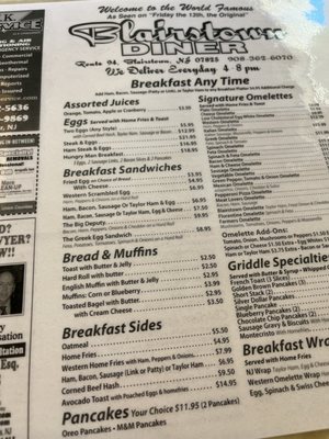 Menu photo 1 Blairstown Diner Blairstown, NJ Menu photo 1 Blairstown Diner Blairstown, NJ