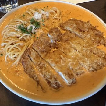 Golden Wang Donkatsu - Rosé Pasta with Donkatsu - Asian Fusion Near Me - Dublin, California Golden Wang Donkatsu - Rosé Pasta with Donkatsu - Asian Fusion Near Me - Dublin, California