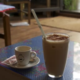ice latte next to espresso! ice latte next to espresso!