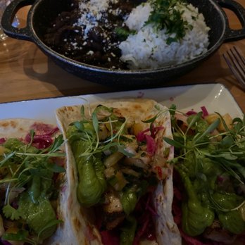 Fresco Cocina - Grilled Fish of the Day tacos with rice and beans - Tacos Near Me - Carlsbad, California Fresco Cocina - Grilled Fish of the Day tacos with rice and beans - Tacos Near Me - Carlsbad, California